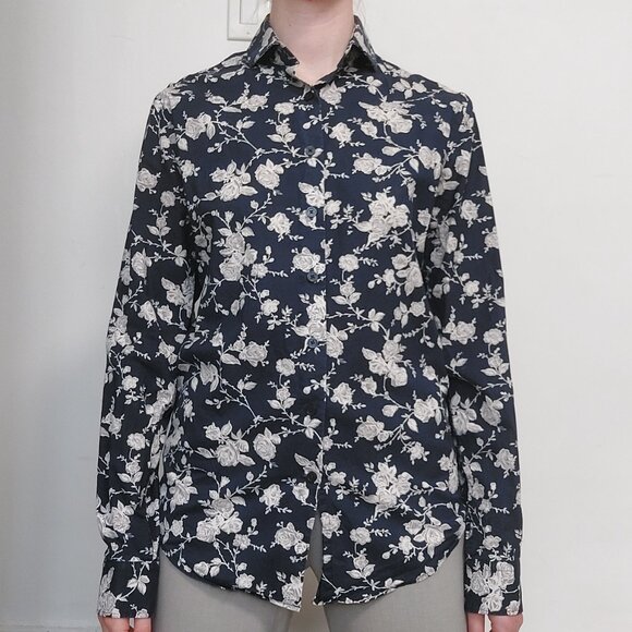 Floral Button Down Slim Fit Shirt - Picture 5 of 6